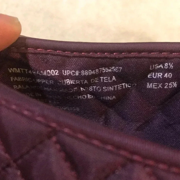 Time and Tru Women's Quilted Slip-On Shoes - Burgundy - Picture 7 of 9